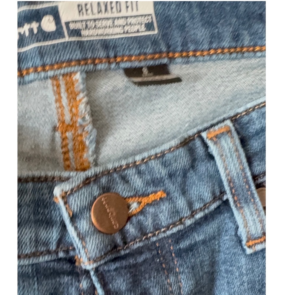 Carhartt Rugged Flex Relaxed Fit Jeans Womens 8 Tall - Picture 3 of 5